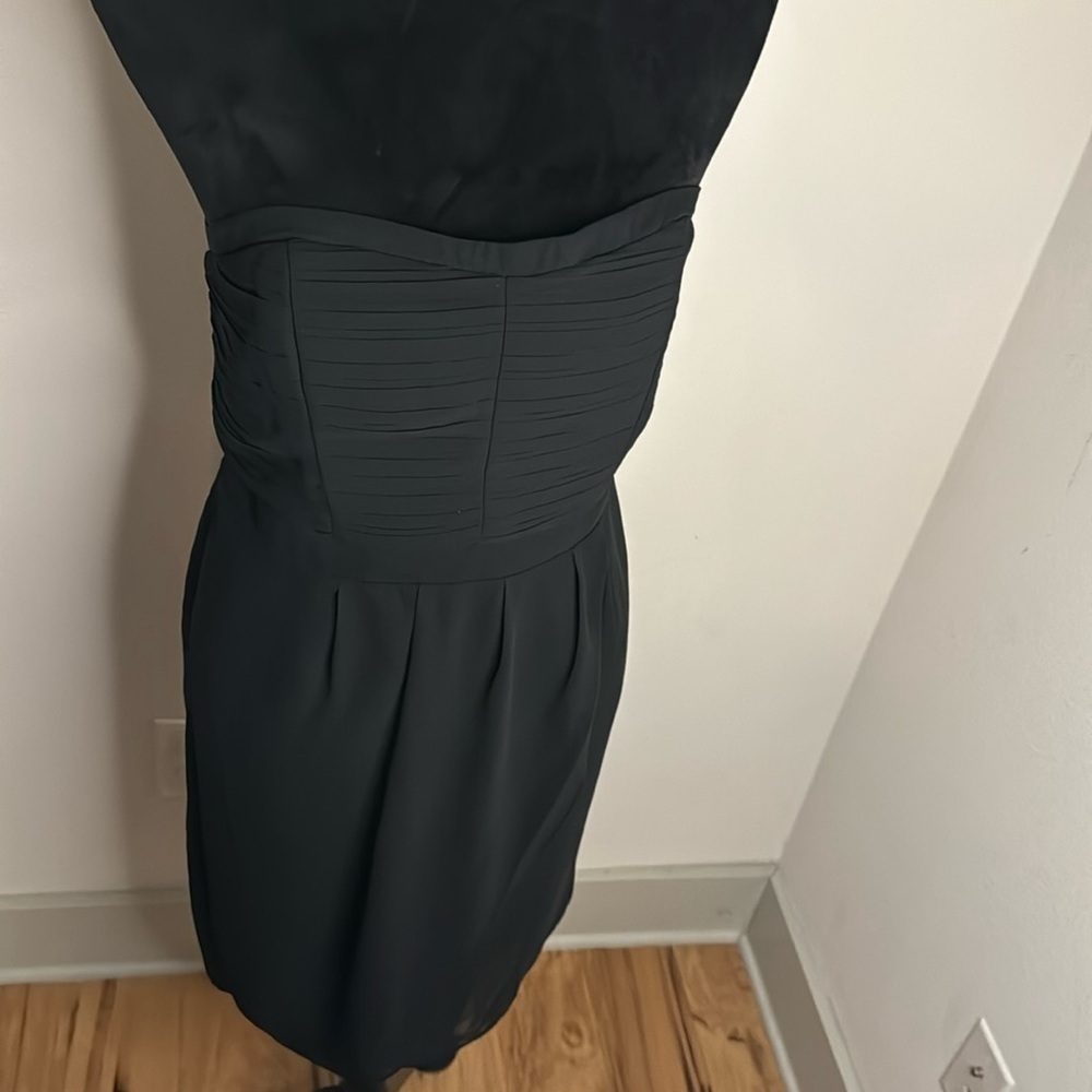 LC Lauren Conrad strapless little black dress pleated bodice Sz‎ 12